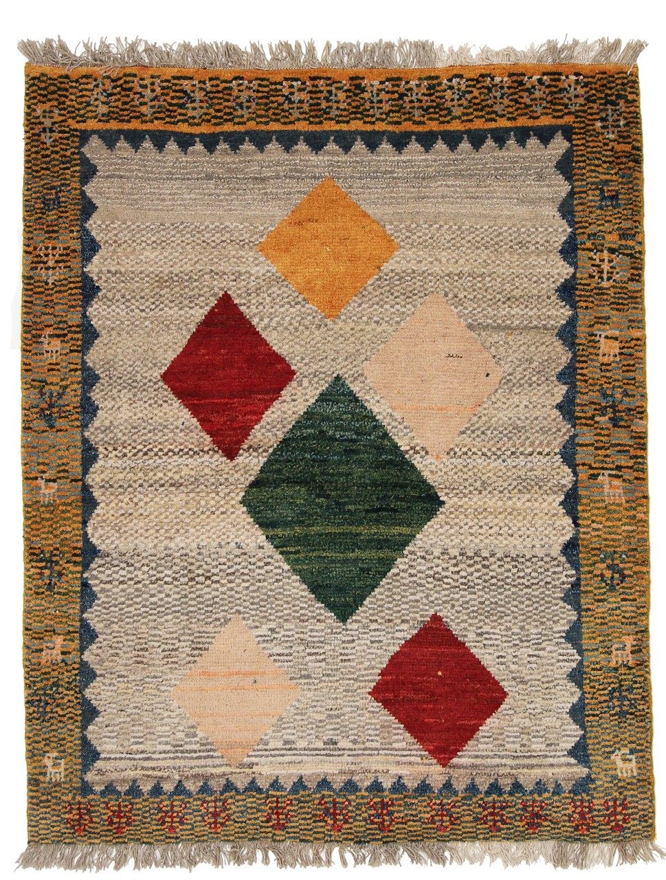 Tapis persan Persan Gabbeh 149x120 149x120, Tapis persan Noué à la main